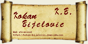 Kokan Bijelović vizit kartica